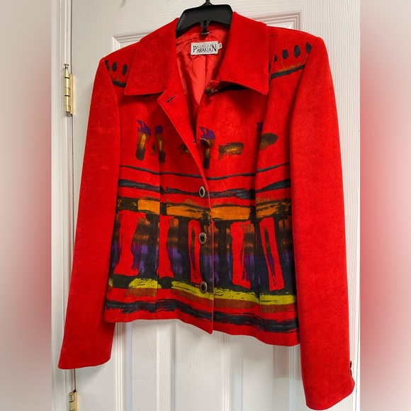 Didier Parakian Colorful VTG blazer Sz 38 - Picture 1 of 6